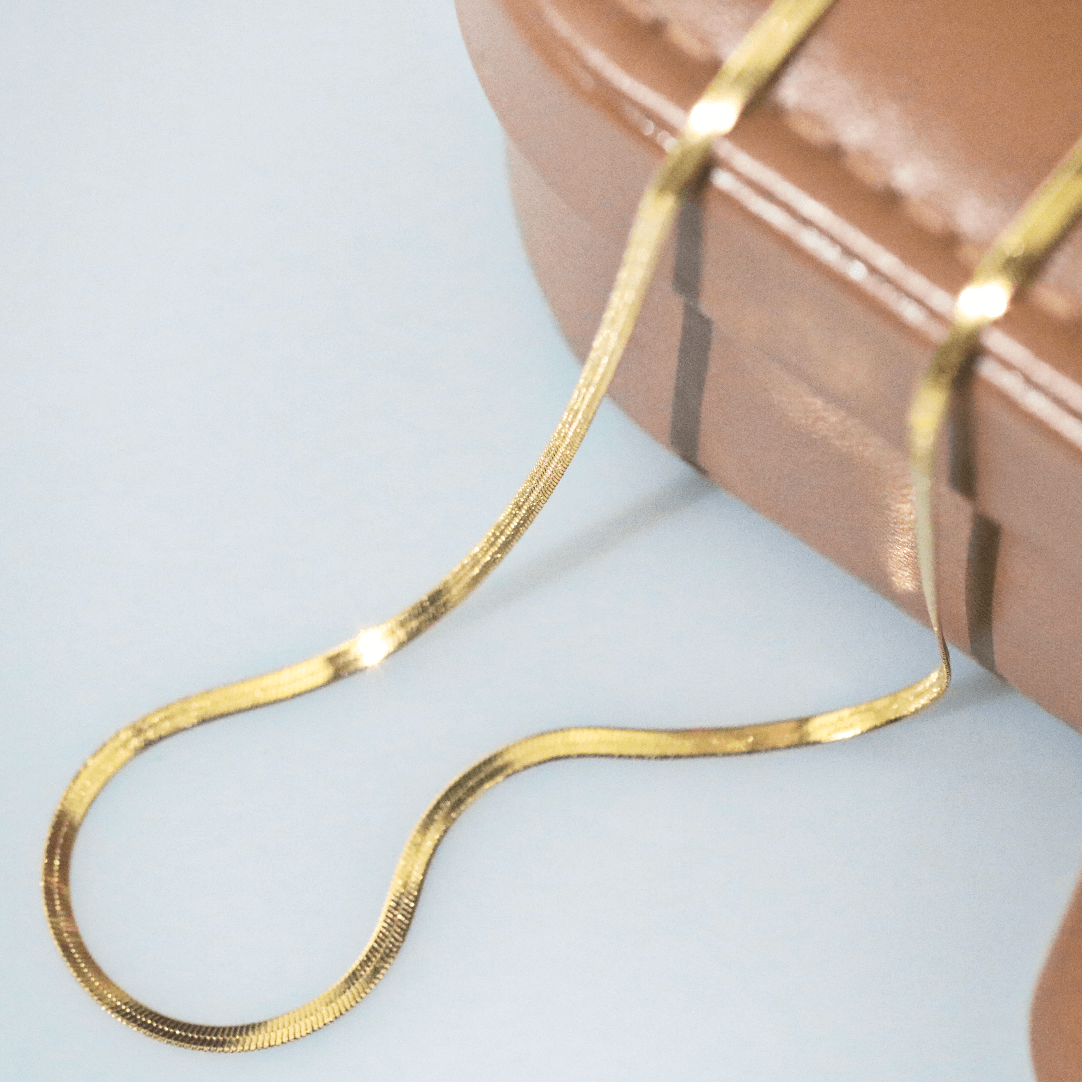 snake chain necklace, daily necklace waterproof jewelry 