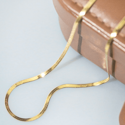 snake chain necklace, daily necklace waterproof jewelry 
