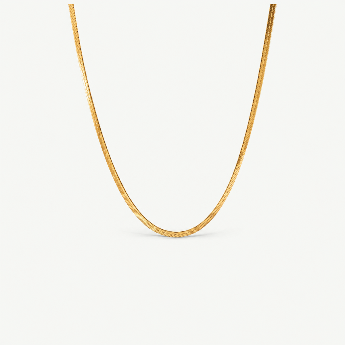 Soft Herringbone Chain Necklace