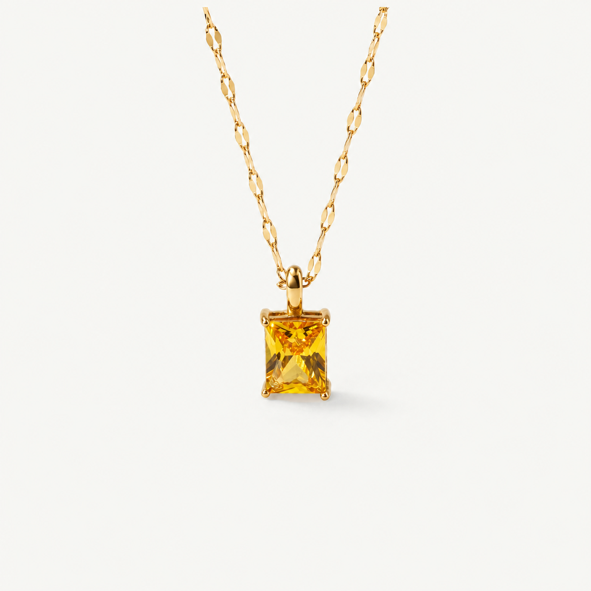 Solar Pendant Necklace - 18k Gold Plated Waterproof Jewelry