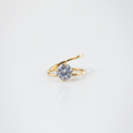 Solitaire Wrap Ring — Waterproof Gold Hypoallergenic 316L