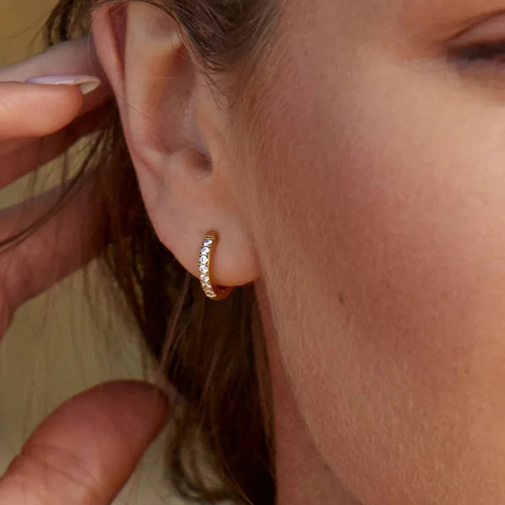 sparkling mini hoops