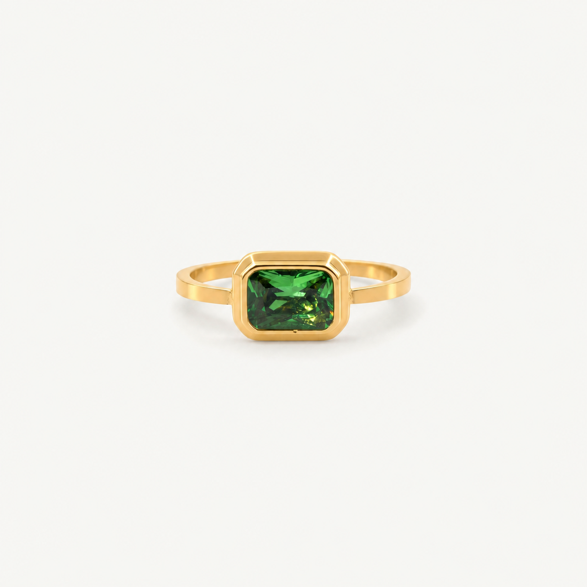 Square Emerald Ring