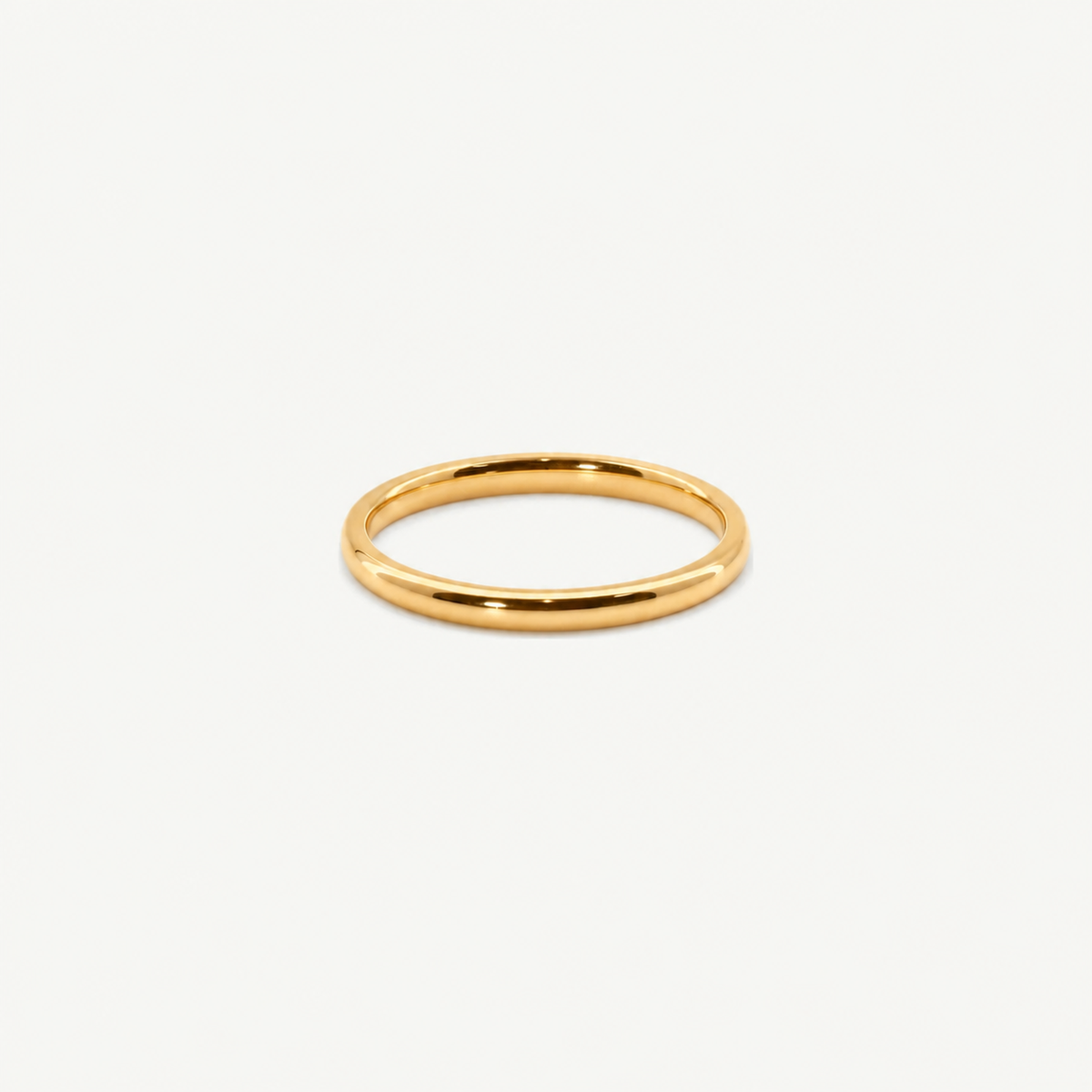 2mm Gold Stacker Band Ring - Waterproof & Tarnish Free