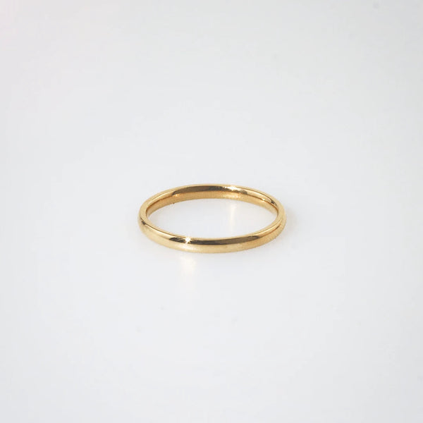 2mm Gold Stacker Band Ring - Waterproof & Tarnish Free
