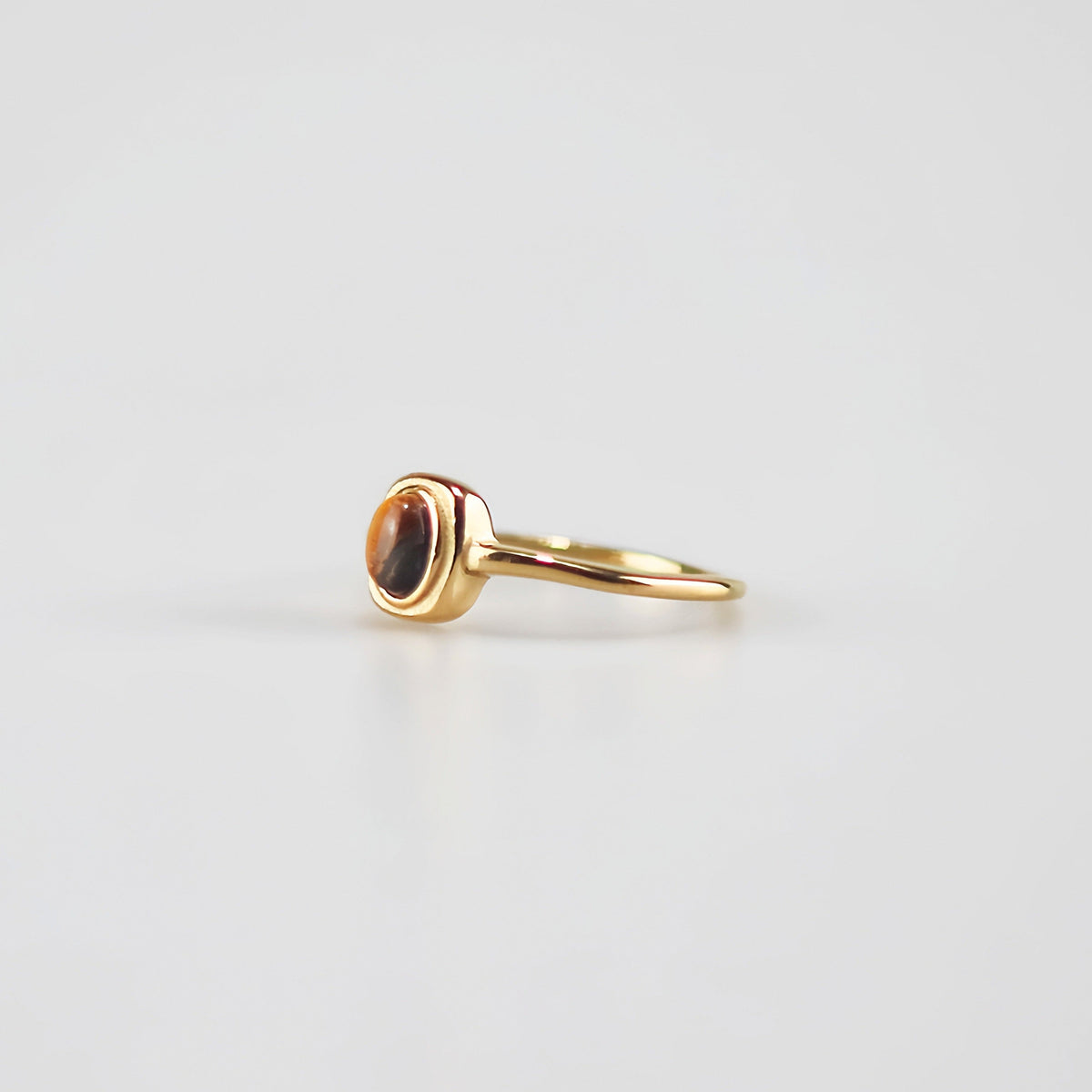 tiger's eye ring in stainless steel waterproof jewelry for women