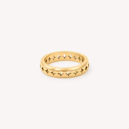 Star Eternity Band Ring – vergoldeter Stapelring