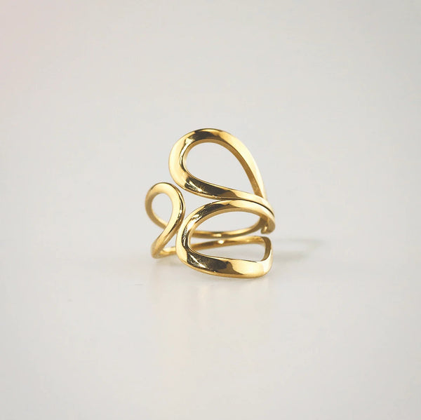 Waterproof Tarnish-Free Statement Flow Ring