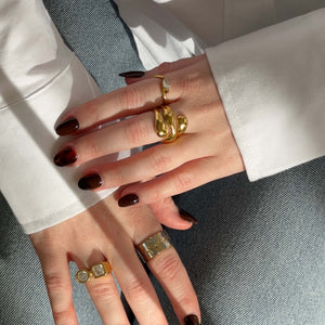 statement ring gold