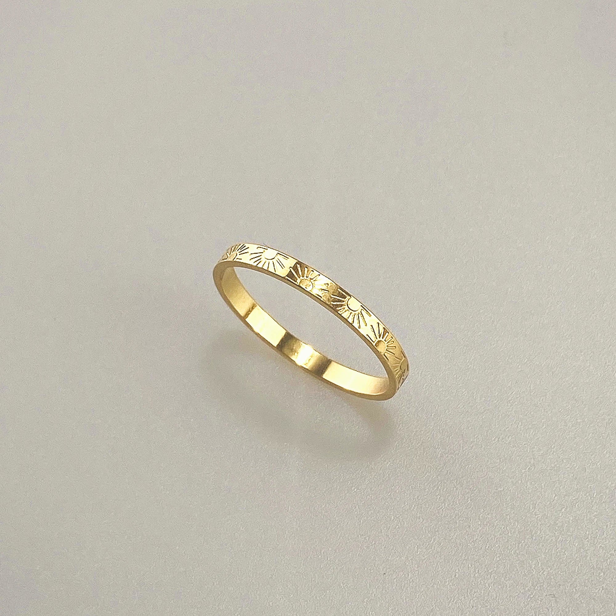 Meideya Jewelry Sun Band Ring gold 
