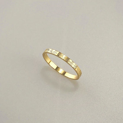 Sun Band Ring gold