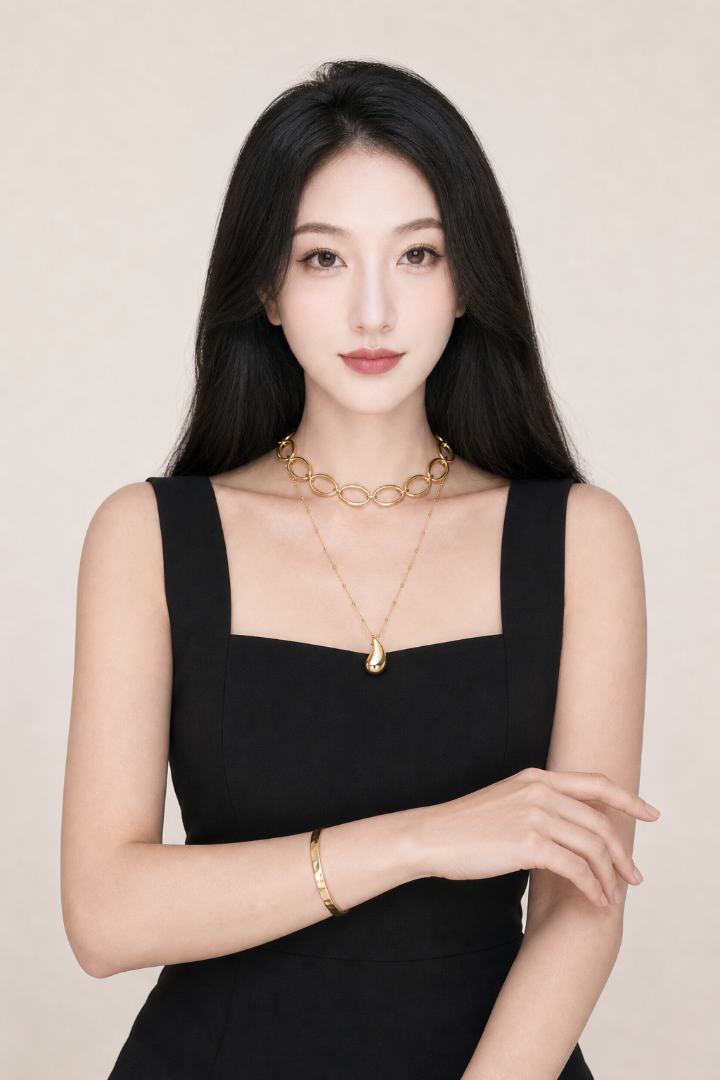 The Byline Set jewelry set — worn