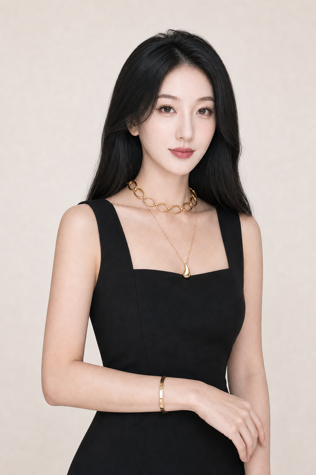 The Byline Set jewelry set — worn