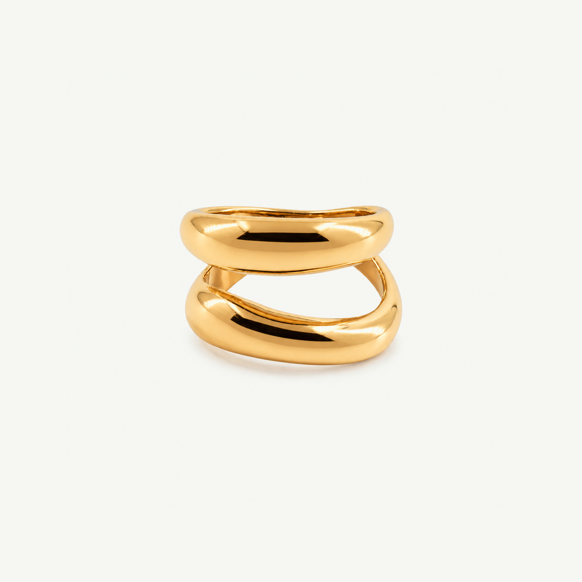 Thick Double Wave Ring