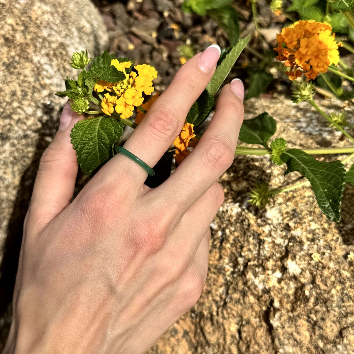 thin jade stacking ring