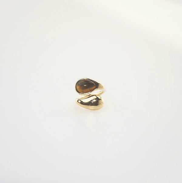 Tiger's Eye Bypass Ring – Waterproof Stainless Steel