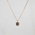 tiger's eye necklace in stainless steel, waterproof necklace for everyday wear