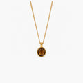 Tiger's Eye Pendant Necklace — Waterproof 18k Gold Plated