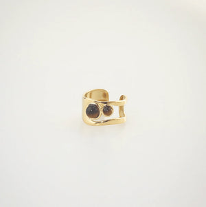 tigers eye cuff ring
