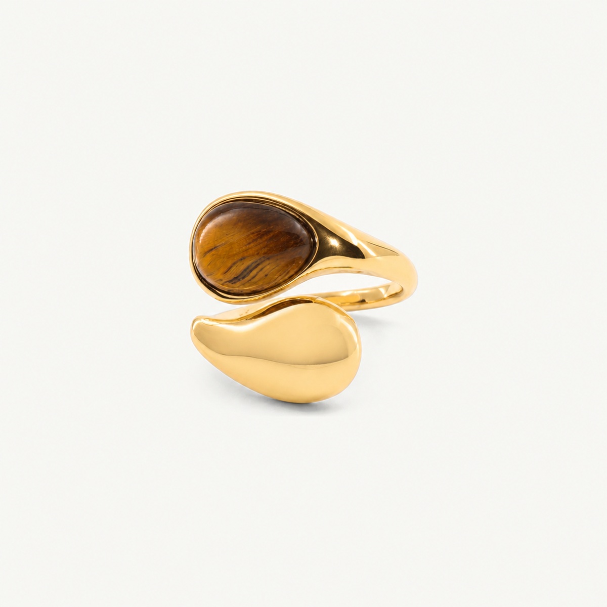 Tiger's Eye Bypass Ring