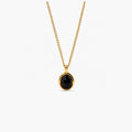 Kleine schwarze Onyx-Halskette – wasserfester Edelstahl-Schmuck