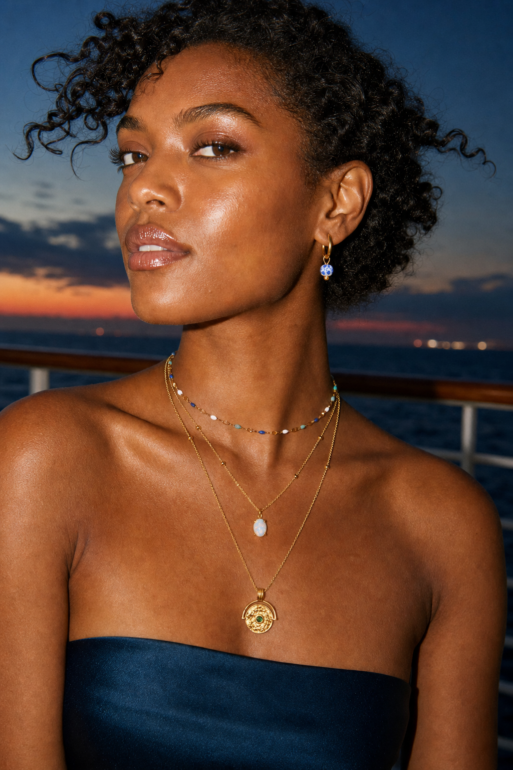 Trade Wind Layers jewelry set — worn