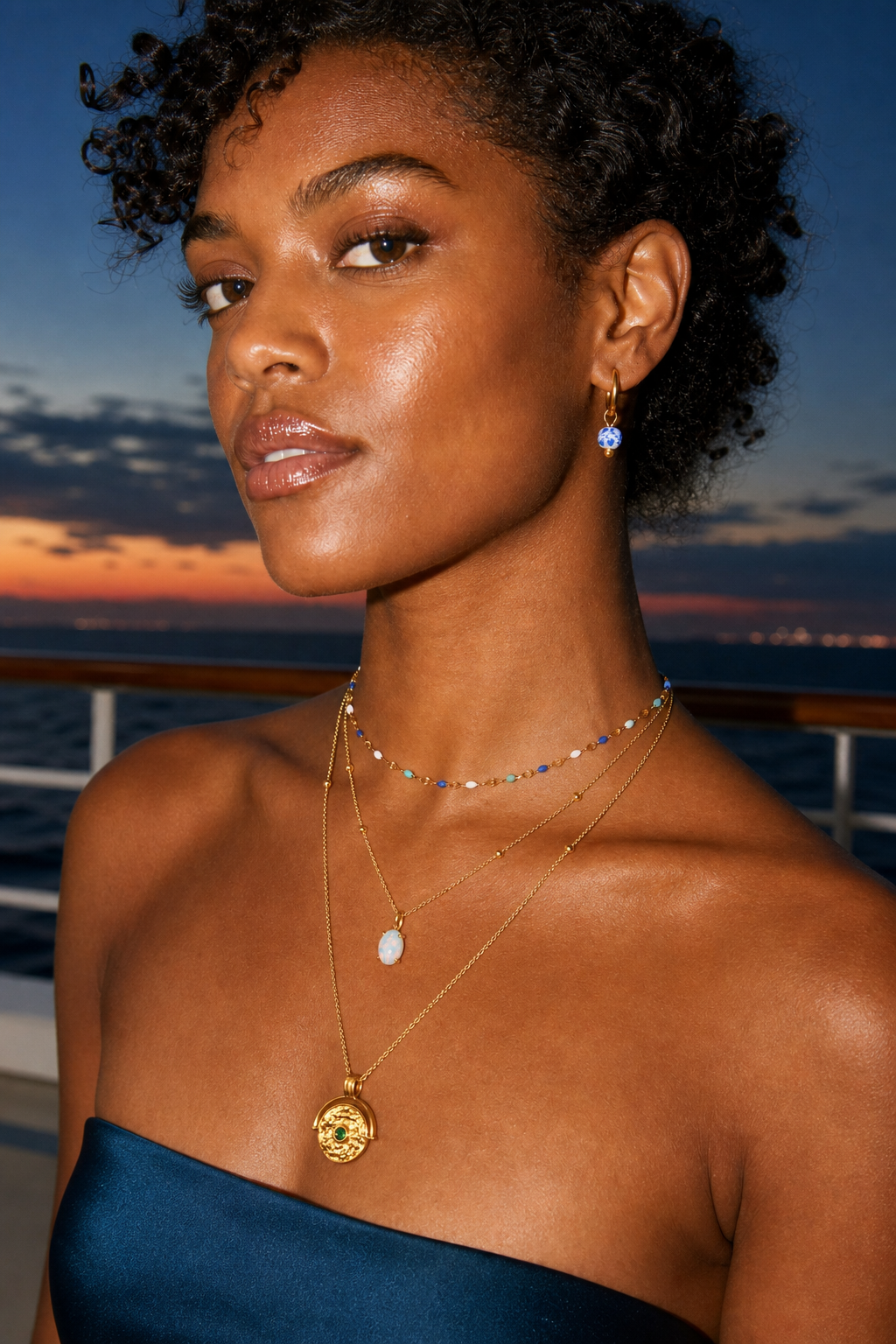 Trade Wind Layers jewelry set — worn