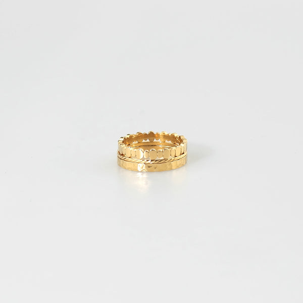 Trio Stacking Ring Set – 18K Gold Plated