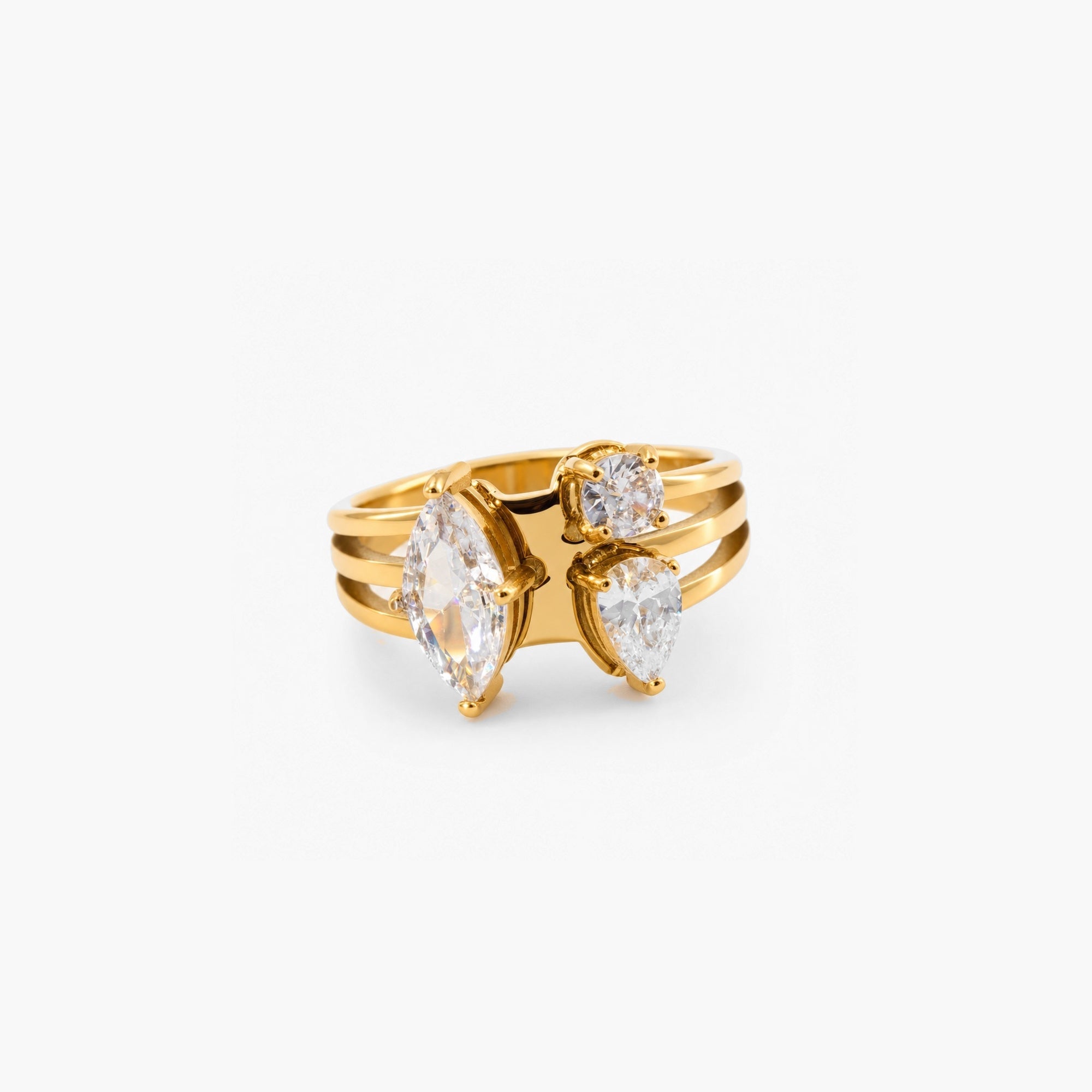 Toi et Moi Cluster Ring