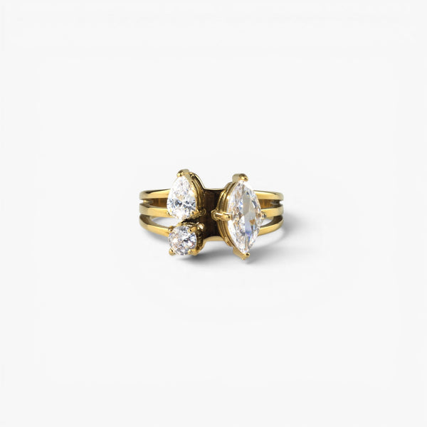 Toi et Moi Cluster Ring — Asymmetric CZ Stack