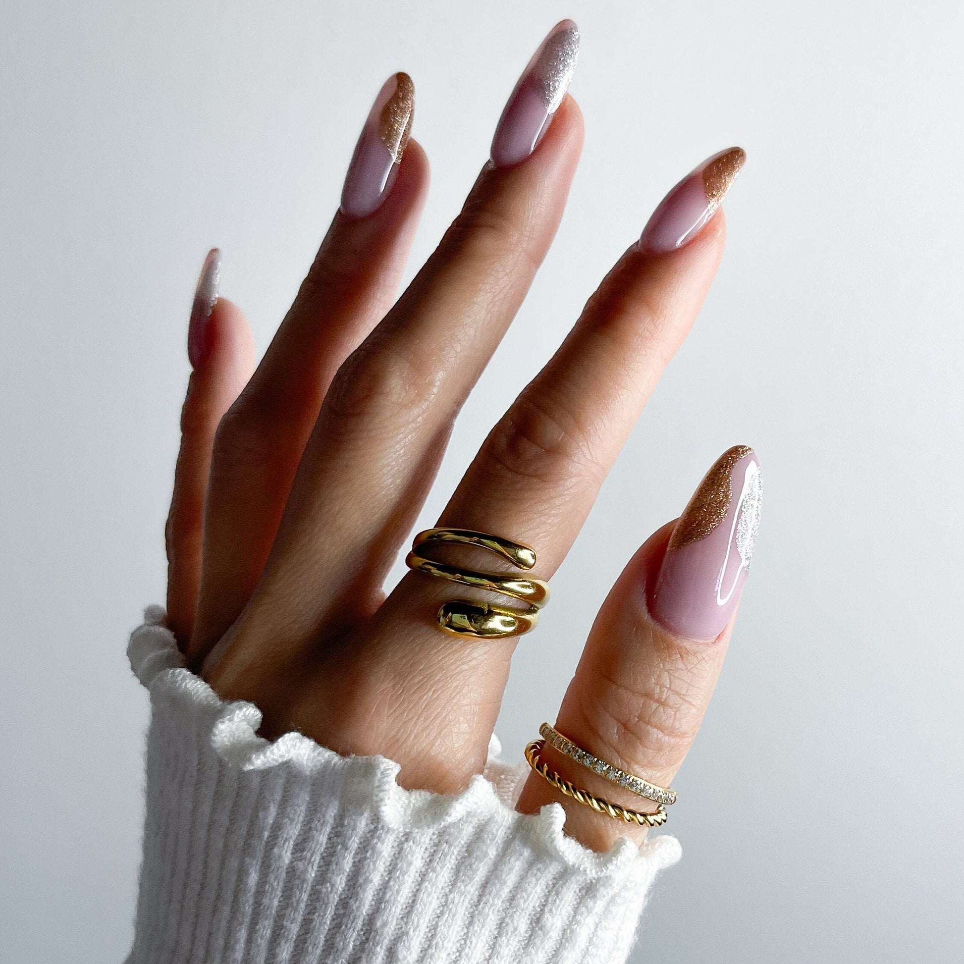 Triple Row Hug Ring