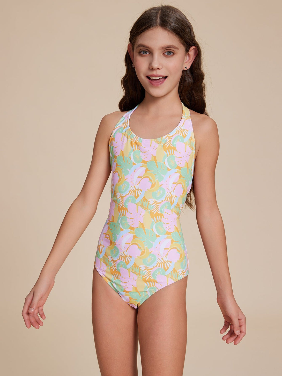 Tropical Floral One - Piece Swimsuit - Stylr