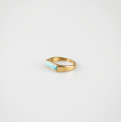 gold turquoise ring