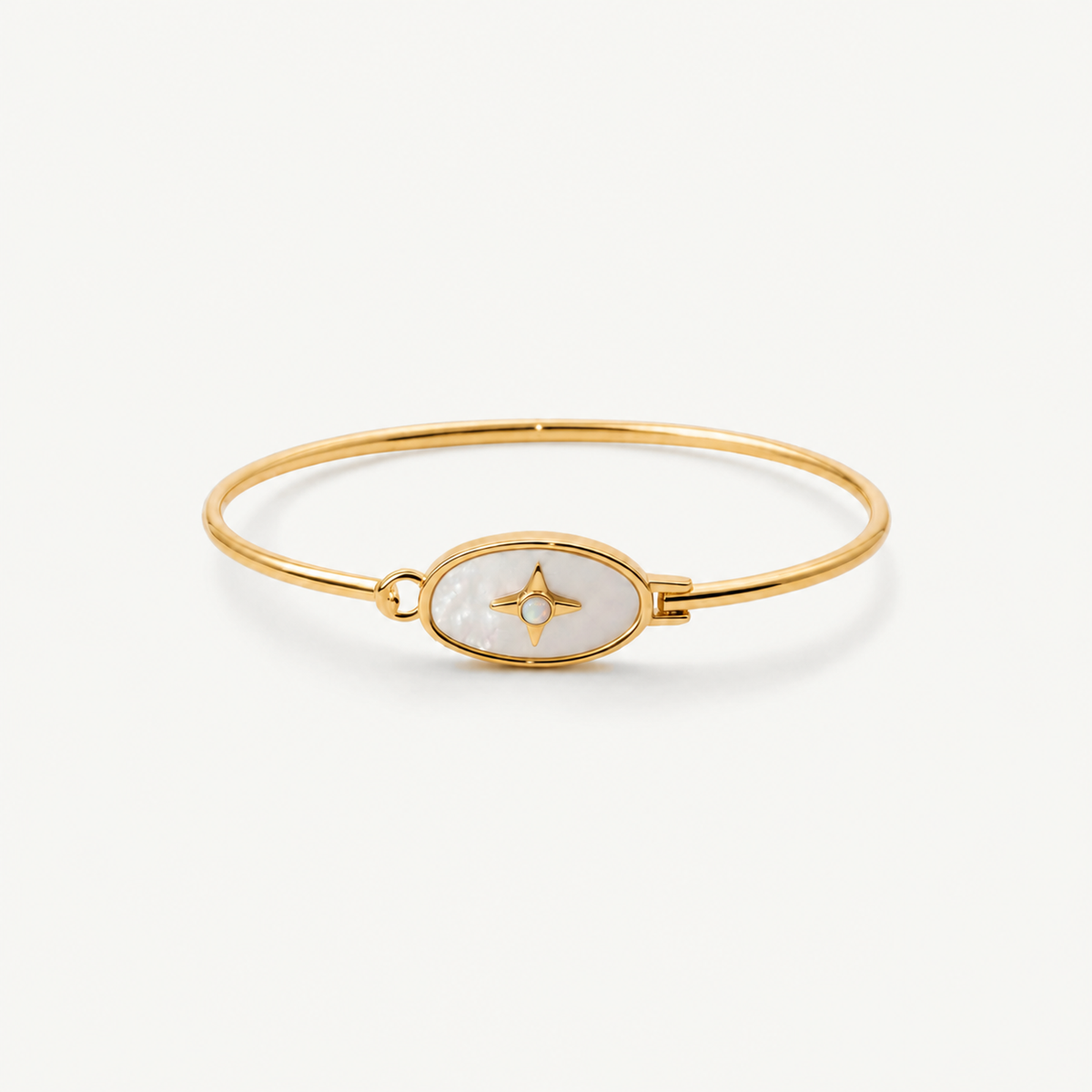 Gold Plated Vintage Celestial Bracelet with Pearl & Opal