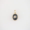 meideya jewelry black onyx starburst charm