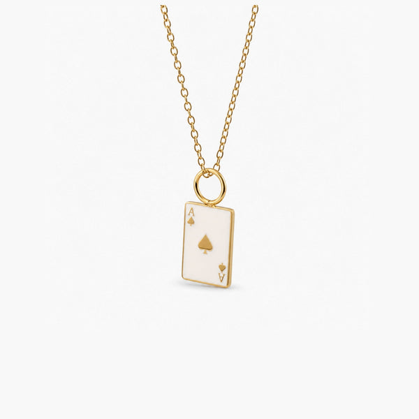 Dainty Poker Ace Necklace — Waterproof
