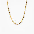 Zarte Reiskorn-Kette — wasserfest, 4 mm Gold