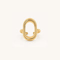 Offener ovaler Ring – Wasserfestes Gold, verstellbarer 316L Edelstahl