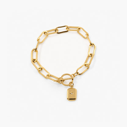 Zartes Gold-Starburst-Armband — Wasserfest, 18k vergoldet