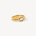Perlen-Stapelring — Wasserfester 18k vergoldeter Edelstahl