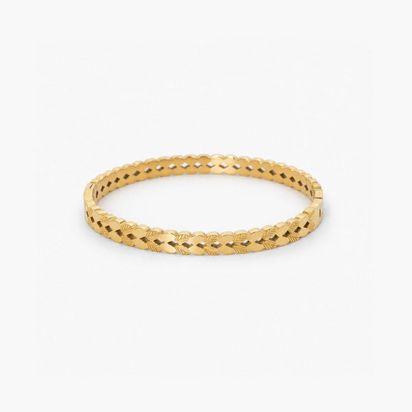 Leaf Bangle Bracelet — Waterproof Stainless Steel