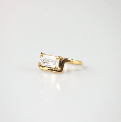 Half Frame Gem Ring