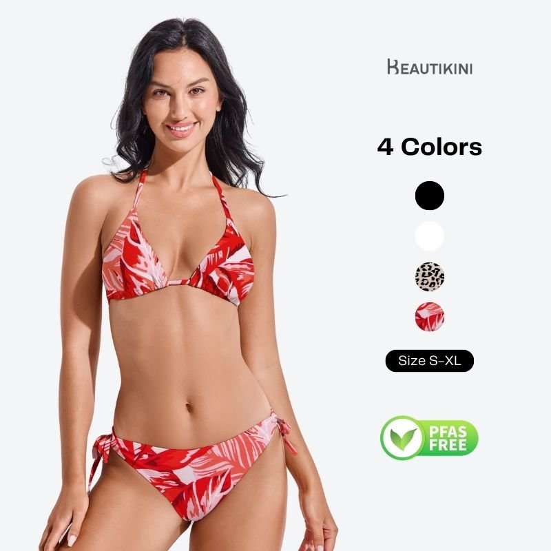 Women's Classic Bikini Swimsuit with Tie - Side Bottoms - Stylr