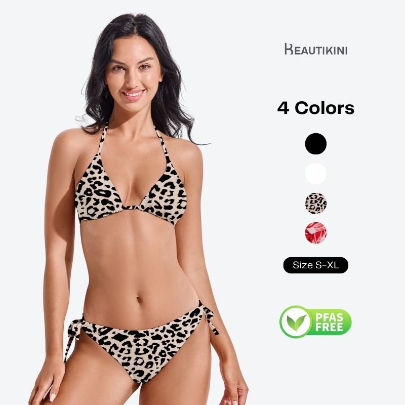 Women's Classic Bikini Swimsuit with Tie - Side Bottoms - Stylr