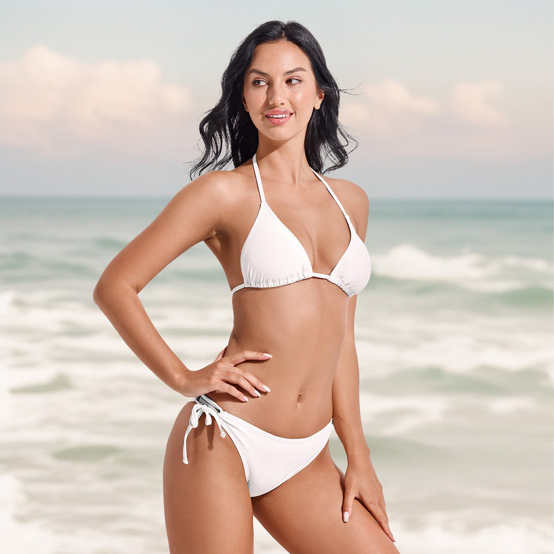 Women's Classic Bikini Swimsuit with Tie - Side Bottoms - Stylr