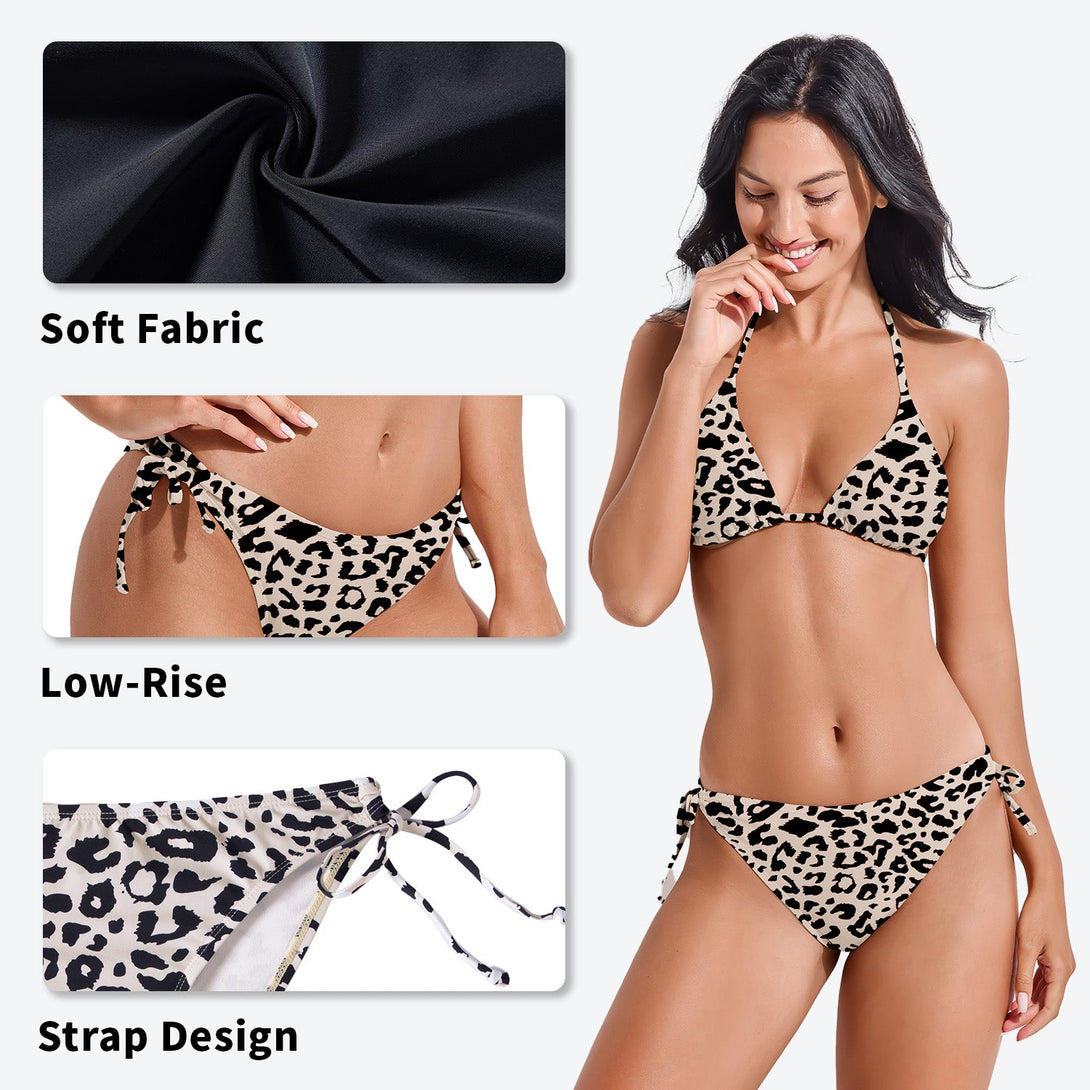 Women's Classic Bikini Swimsuit with Tie - Side Bottoms - Stylr