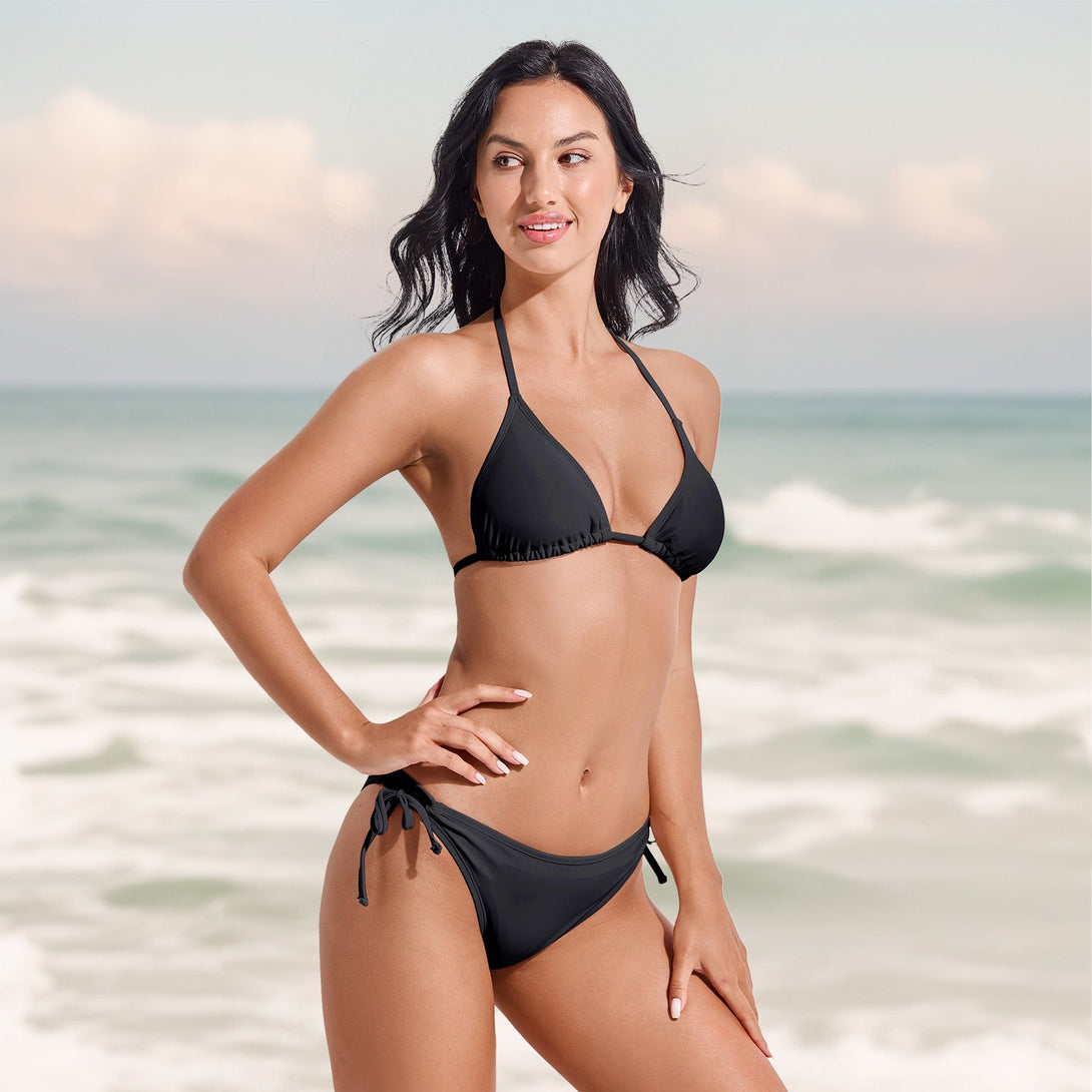 Women's Classic Bikini Swimsuit with Tie - Side Bottoms - Stylr