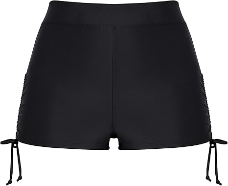 Women's Swim Bottoms with Side Drawstrings - Stylr