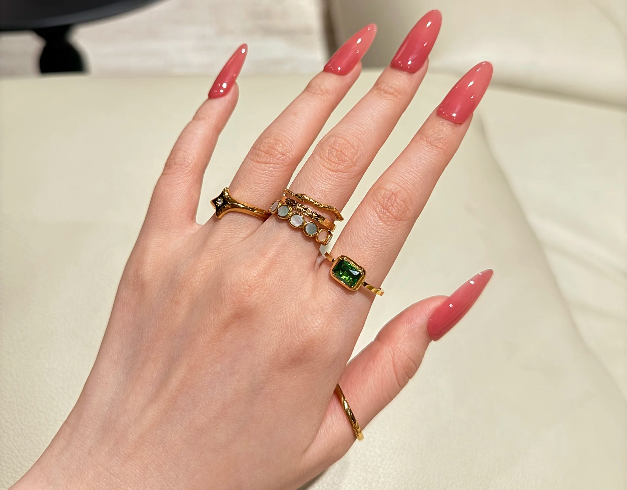 A three-ring Stylr look shown as styling inspiration